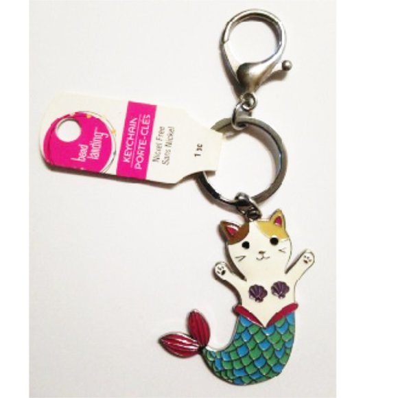 Mermaid Cat Keychain / Bag Charm - Picture 2 of 4
